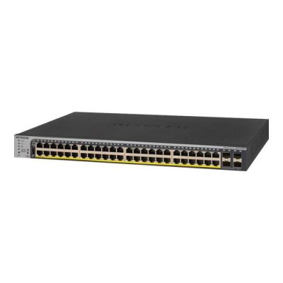 image NETGEAR (GS752TPP) Smart Switch Ethernet PoE+ manageable professionnel 52 Ports RJ45 Gigabit (10/100/1000), avec 48 Ports PoE+ @ 760 W, 4 Ports SFP 1 Gigabit, bureau/rack et protection à vie ProSAFE
