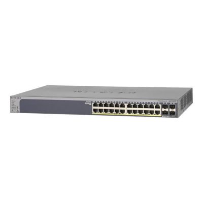 image NETGEAR (GS728TP) Smart Switch Ethernet Manageable PoE Professionnel 28 Ports Gigabit (10/100/1000) - avec 24 Ports PoE+ @ 190 W, 4 Ports SFP 1 Gigabit, Bureau/en Rack et Protection à vie ProSAFE