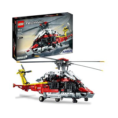 LEGO 42145 Technic L’Hélicoptère de Secours Airbus H175, Jeu de Construction Éducatif, Rotor Tournant et Fonctions Motorisées, Modélisme, 11 Ans et Plus