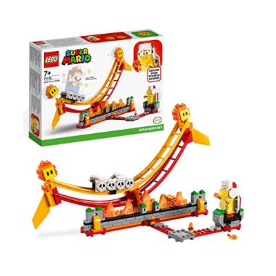 LEGO Super Mario 71416 Ensemble d'Extension Le Manège de la Vague de Lave, avec Figurines Frère Pyro et Bulle de Lave, Jouet à Combiner avec Pack de Démarrage