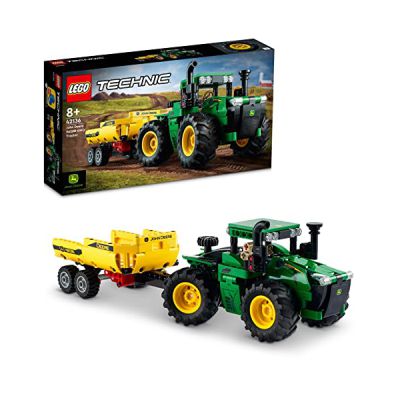 image LEGO Technic Tracteur John Deere 9620R 4WD avec Remorque à Bascule, Jouet de la Ferme pour Enfants Garçons et Filles de 8 Ans et Plus, Modèle à Collectionner et à Construire, 42136