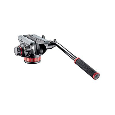 image Manfrotto Rotule Video pour Trépied avec Base Plate et Levier Fixe, pour Stabilisateur Téléphone, Support Smartphone, Bras Magique, Vlog, Diffusion en Direct