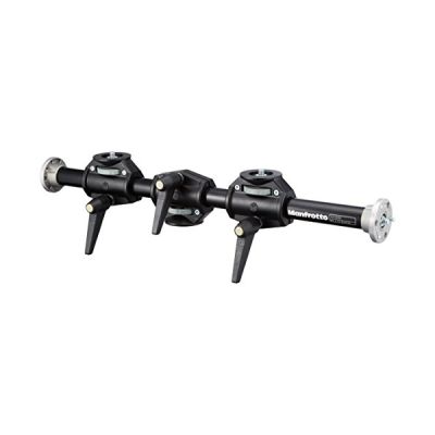 image Manfrotto 131DDB Bras d'accessoires horizontal à 4 têtes Noir (Pour fixer 2 têtes verticalement et 2 têtes horizontalement, fil 3/8" sur toutes les fixations)