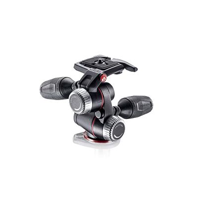 image Manfrotto X-Pro 3-Way, Tête de Trépied à Fixation Rapide pour Appareil Photo, Rotule Photo, Stabilisateur Smartphone et Téléphone, Support Monopode pour la Création de Contenu