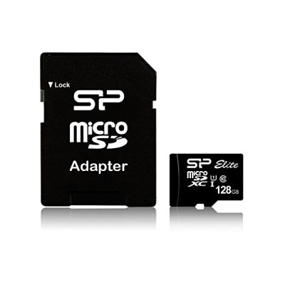 Silicon Power Elite mémoire Flash 128 Go MicroSDXC Classe 10 UHS-I - Mémoires Flash (128 Go, MicroSDXC, Classe 10, UHS-I, 85 Mo/s, Noir)