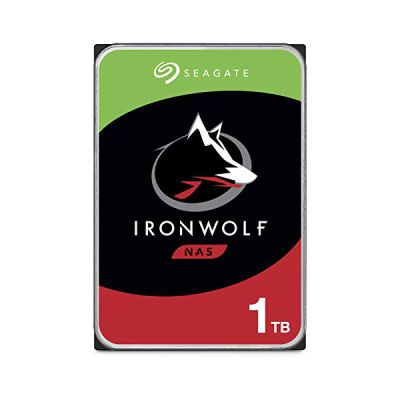 image Seagate IronWolf 1 To, Disque dur interne HDD, CMR 3,5'' SATA 6 Gbit/s 5 900 tr/min, 64 Mo de mémoire cache, pour NAS RAID, Ouverture facile, services Rescue valables 3 ans (ST1000VNZ02)