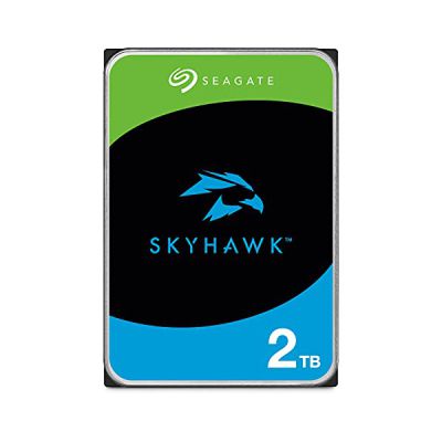 image Seagate SkyHawk 2 To, Disque dur interne de surveillance HDD, 3,5" SATA 6 Gbit/s, 64 Mo mémoire cache, pour système de caméras de sécurité, services Rescue valables 3 ans (ST2000VX008)