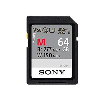 image Sony SF64M Carte mémoire SD UHS-II SDXC 64Go (Vitesse de lecture jusqu'à 277MB/s et vitesse de l'écriture 150MB/s)