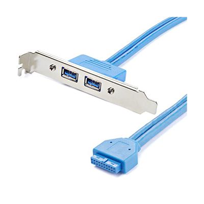 StarTech.com USB3SPLATE Adaptateur Carte Mère vers Plaque 2 Ports USB 3.0 A Femelle Encastré 1x IDC Femelle 2x USB 3.0 A Femelle