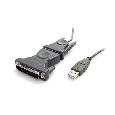 image StarTech.com Adaptateur USB vers Série - 1m - avec Adaptateur DB9 vers DB25 Pin - Prolific PL-2303 - Câble Adaptateur USB vers RS232 (ICUSB232DB25)