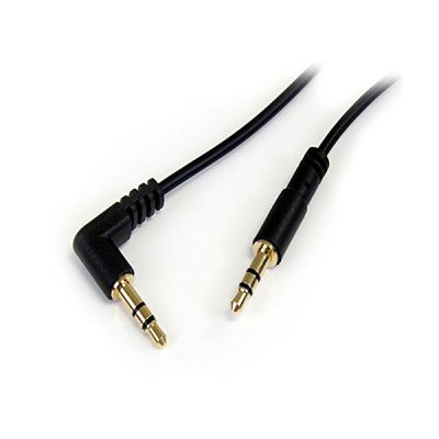 image StarTech.com Câble audio stéréo Slim 3,5 mm à angle droit de 30 cm - M/M (MU1MMSRA)