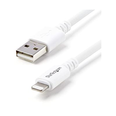 image StarTech.com Câble Apple Lightning vers USB pour iPhone, iPod, iPad - 3 m Blanc (USBLT3MW)