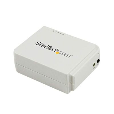 image StarTech.com Serveur d'impression USB 2.0 sans fil N avec port Ethernet 10/100 Mb/s - 802.11 b/g/n et 150 Mb/s - Blanc (PM1115UWEU)