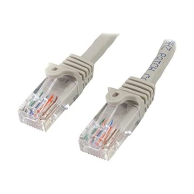 image StarTech.com Câble réseau Cat5e UTP sans crochet de 2 m - Cordon Ethernet RJ45 anti-accroc - Câble patch - M/M - Gris (45PAT2MGR)