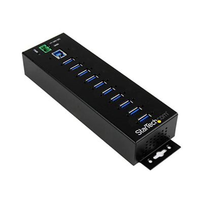 StarTech Hub Industriel USB 3.0 10 Ports 5Gbps, ESD Surtension (HB30A10AME)
