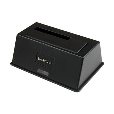 image StarTech.com Station d'Accueil pour Disque Dur USB 3.0 à SATA à Baie Unique, Dock pour Disque Dur USB 3.0 (5 Gbps), Baie pour HDD/SSD Externe 2,5/3,5" SATA 1/2/3 - Chargement par le Haut (SDOCKU33BV)