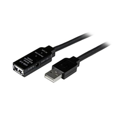 image StarTech.com Câble Répéteur USB 15 m - Rallonge USB Actif - Câble d'Extension USB - 1x USB A Mâle - 1x USB A Femelle black