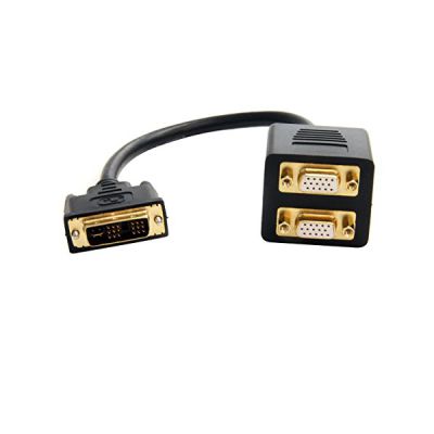 image StarTech.com Câble Répartiteur en Y DVI-I Analogique vers Double VGA 30 cm - Câble Splitter DVI VGA - M/F (DVISPL1VV)