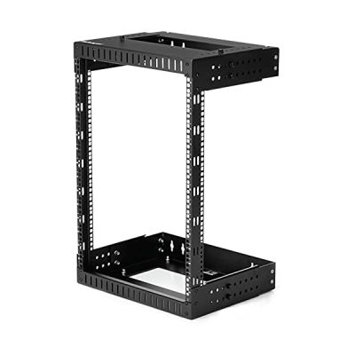 image StarTech.com Rack Réseau Mural 15U à 2 Montants, Rack Serveur 19" à Cadre Ouvert, Profondeur Ajustable, Rack de Données Mural pour IT/AV - Écrous et Vis de Fixation Inclus (RK15WALLOA)