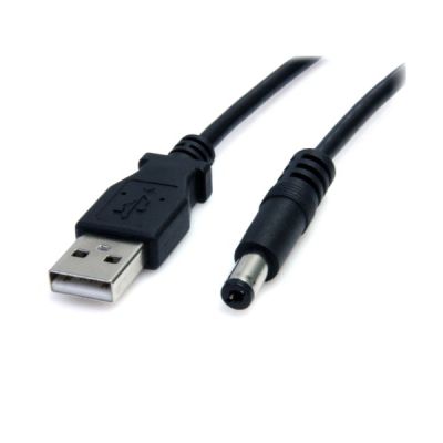 image StarTech.com Câble d'alimentation USB vers connecteur annulaire de type M - Cordon CC USB vers 5,5 mm 5 V - 2 m (USB2TYPEM2M)