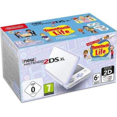 image Console New Nintendo 2DS XL Blanc/Lavande & Tomodachi Life Préinstallé