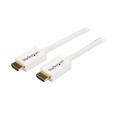 image StarTech.com Câble HDMI CL3 avec Ethernet - 7m - Câble Ultra HDMI Mural - Cordon HDMI Haut Débit 4K 30Hz UHD - 10.2 Gbps - Câble Vidéo/Affichage HDMI 1.4 - 30AWG - Blanc (HD3MM7MW)