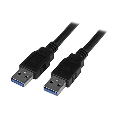 StarTech.com Câble USB 3.0 A vers A de 3 m - Cordon USB-A vers USB-A - USB 3.1 Gen 1 (5 Gb/s) - M/M - Noir (USB3SAA3MBK)