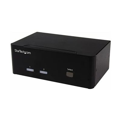 image StarTech.com Switch KVM USB double VGA à 2 ports - Commutateur écran clavier souris avec hub USB 2.0 à 2 ports et audio (SV231DVGAU2A)
