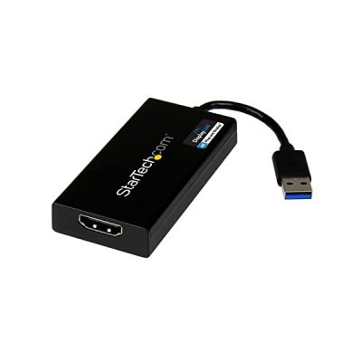 image StarTech.com Adaptateur USB 3.0 vers HDMI - 4K30Hz Ultra HD - Certifié DisplayLink - Convertisseur d'Écran USB Type-A vers HDMI Moniteur - Carte Vidéo et Graphique Externe - Mac et Windows (USB32HD4K)