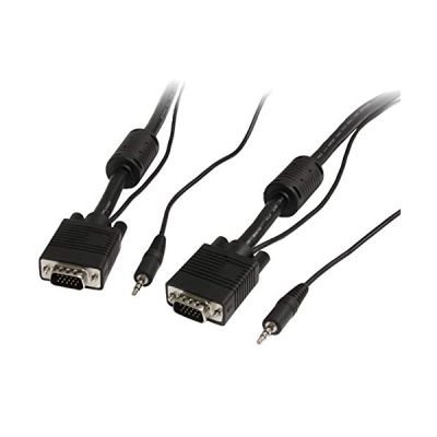 image StarTech.com Câble vidéo coaxial pour écran VGA haute résolution 2 m avec audio HD15 M/M (MXTHQMM2MA)