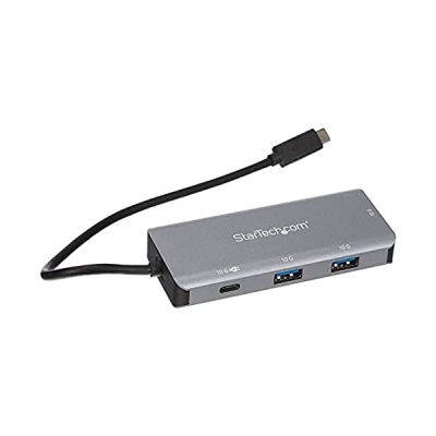 image StarTech.com Hub USB-C à 4 ports avec PD 100 W - 3 ports USB-A, 1 port USB-C - 10 Gbps - Câble hôte intégré de 25 cm (HB31C3A1CPD3)