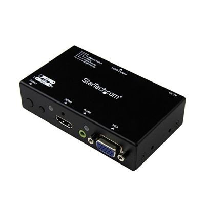 image StarTech.com Switch 2x1 HDMI et VGA vers HDMI avec convertisseur VGA vers HDMI et commutation prioritaire - 1080p (VS221VGA2HD)