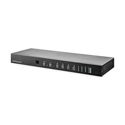 image StarTech.com Switch Matriciel HDMI 4x4 avec Contrôle Audio et Ethernet - Vidéo 4K 60Hz - Répartiteur HDMI 2.0 Monté en Rack avec Télécommande (VS424HD4K60)