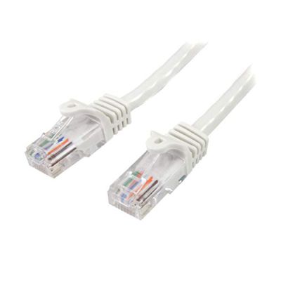 StarTech Câble Cat5e RJ45 Anti-accroc 1m M/M, PoE, Blanc (45PAT1MWH)