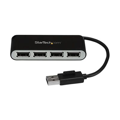 image StarTech.com Hub USB 2.0 portable à 4 ports avec câble intégré - Concentrateur USB compact - Mini hub USB 2.0 (ST4200MINI2)