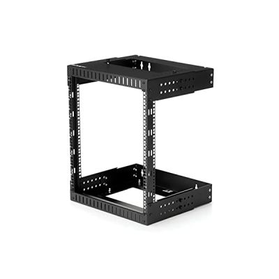 image StarTech.com Rack Réseau Mural 12U à 2 Montants, Rack Serveur 19" à Cadre Ouvert, Profondeur Ajustable, Rack de Données Mural pour IT/AV - Écrous et Vis de Fixation Inclus (RK12WALLOA)