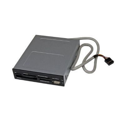 StarTech.com Lecteur de cartes mémoire interne de 3,5 pouces avec port USB 2.0 - Lecteur multicartes 22-en-1 pour PC - Noir (35FCREADBK3)