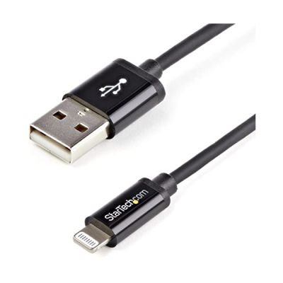 image StarTech.com Câble Apple Lightning vers USB pour iPhone, iPod, iPad - 2 m Noir (USBLT2MB)