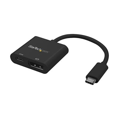 image StarTech.com Câble Adaptateur USB-C vers DisplayPort avec Power Delivery - 4K60Hz HBR2 - Convertisseur Vidéo USB Type-C vers DP 1.2 avec Chargement - 60W Pass-Through - Thunderbolt 3 (CDP2DPUCP)