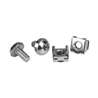 image StarTech.com Paquet de 100 Vis et Ecrous Cages M6 pour Rack ou Armoire Serveur - Kit de vis pour rack (pack de 100) - pour P/N: CABSHELF116, RK12WALLO, RK12WALLOA, RK15WALLO, RK15WALLOA, RK4236BKB, CABSCREWM62