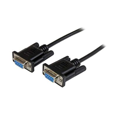 StarTech Câble Null Modem Série DB9 RS232 de 2m, F/F, Noir (SCNM9FF2MBK)