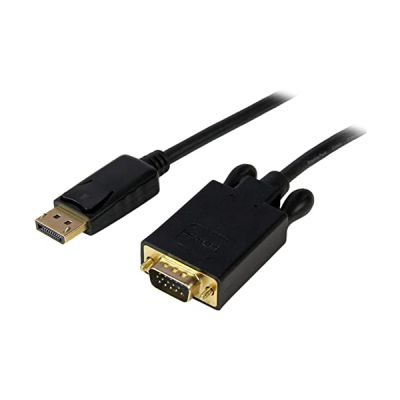 StarTech.com Câble DisplayPort vers VGA de 1,8m - Câble Adaptateur DP vers VGA - 1080p - Câble pour Moniteur DP à VGA - Convertisseur DP 1.2 vers VGA - Connecteur DP à Verrouillage (DP2VGAMM6B)