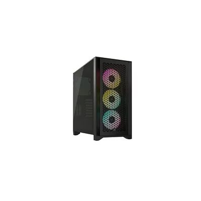 Boîtier ATX Semi-Tour Corsair 4000D RGB, Acier allié, Noir