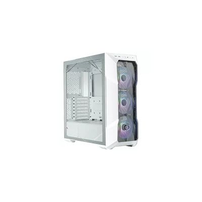 Cooler Master MasterBox TD500 Mesh V2 - Boîtier PC Moyen E-ATX avec Maillage Mesh Polygonal, 3 x Ventilateurs 120mm ARGB Préinstallés, Panneau Latéral Verre Trempé, USB Type-C 10Gb/s - Blanc