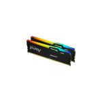 image produit Kingston FURY Beast Noir RGB 16Go (2x8Go) 5600MT/s DDR5 CL36 DIMM Mémoire pour PC de Gamer Kit de 2 AMD EXPO/ Intel XMP - KF556C36BBEAK2-16 - livrable en France