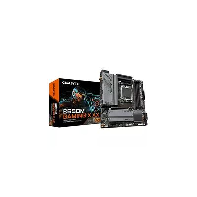 GIGABYTE B650M Gaming X AX Carte mère - AMD Ryzen série 9000, VRM 6+2+1 Phases, jusqu'à 8000 MHz DDR5 (OC), 2xPCIe 4.0 M.2, LAN 2,5 GbE, WiFi 6E, USB 3.2 Gen 2