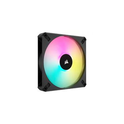 Corsair iCUE AF140 RGB ELITE 140mm PWM Kit de Trois Ventilateurs - Huit LED RGB Par Ventilateur - Technologie AirGuide - Palier Fluid Dynamic - Contrôleur iCUE Lighting Node CORE Inclus - Noir