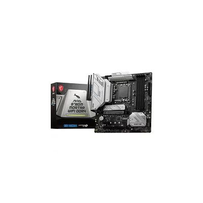 image MSI MAG B760M Mortar WiFi DDR4 Carte Mère, Micro-ATX - pour Processeurs Intel Core 12e & 13e Génération, LGA 1700 - VRM 75A DrMOS, Memory Boost 5333+MHz/OC, PCIe 5.0 x16, M.2 Gen4, Wi-FI 6E