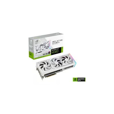 image ASUS ROG STRIX NVIDIA GeForce RTX 4080 OC Edition / Blanc – Carte graphique gaming (16GB GDDR6X, PCIe 4.0, DLSS 3, HDMI 2.1a, DisplayPort 1.4a, ventilateurs axiaux)