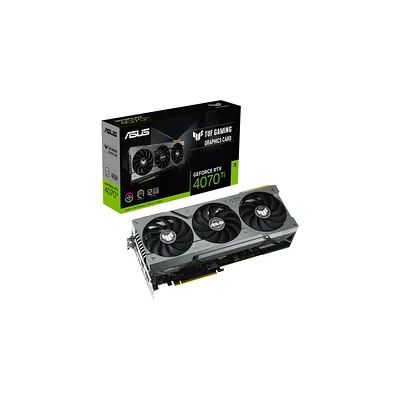 image ASUS TUF GAMING NVIDIA GeForce RTX 4070 Ti – Carte graphique gaming (12GB GDDR6X, PCIe 4.0, DLSS 3, HDMI 2.1a, DisplayPort 1.4a, ventilateurs axiaux)